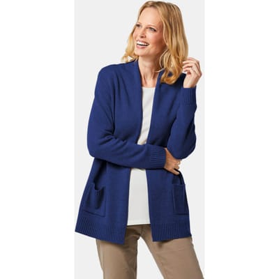 Tricot jasje van merinowol - marine - Gr. 38 van Goldner Fashion