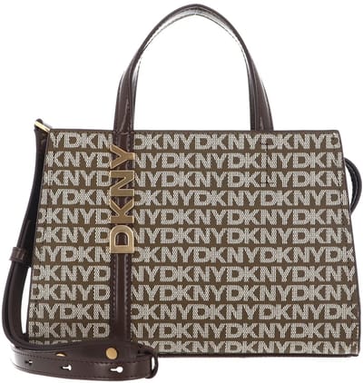 DKNY handtas schoudertas Avril Satchel Crossbody Chino / Chocolate bruine