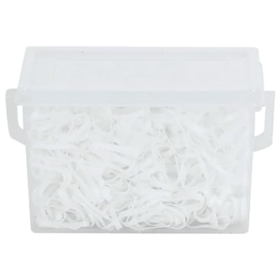 vidaXL - Haarelastiekjes - paard - 2500 - st - silicone - wit