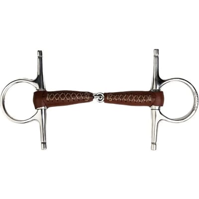 Met leer bekleed paardenbit 20 mm Metalab Pinchless