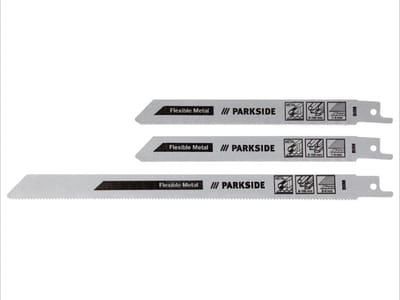 PARKSIDE® Zaagbladenset Fijn metaal voor Reciprozagen  - 3 verschillende zaagbladen - zijn geschikt voor gangbare reciprozagen met 12,7 mm-universel houder (1/2")
