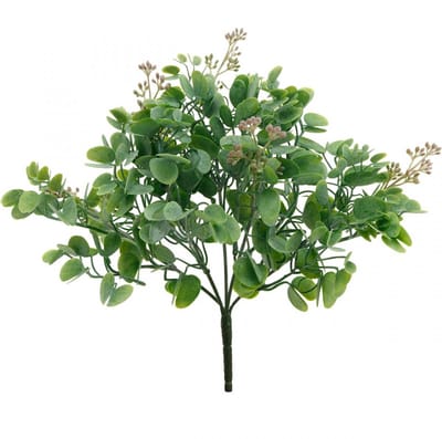 Bruiloftsdecoratie eucalyptustakken met bloemen decoratief boeket groe