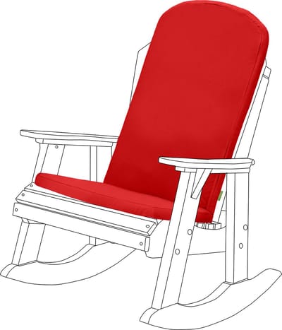 Zitkussen voor tuinstoel - Tuinkussens hoge rug - stoelkussen met lint - 48cm x 128cm