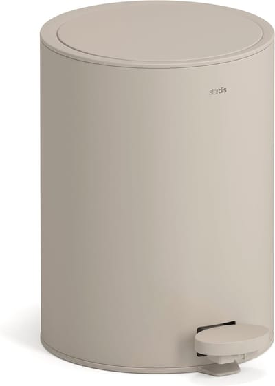 Pedaalemmer 3 liter roestvrij staal met softclose deksel – Afvalemmer voor badkamer en keuken – Donker grijsbruin (taupe)