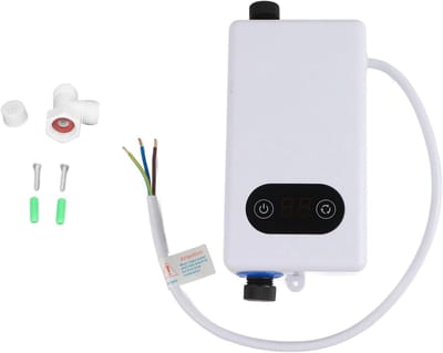 Doorstroomverwarmer - Direct warm water - Keuken badkamer - Energiebesparend geheugen - 3400 Watt - Zwart