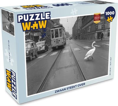 Puzzel Zwaan steekt over - Legpuzzel - Puzzel 1000 stukjes volwassenen