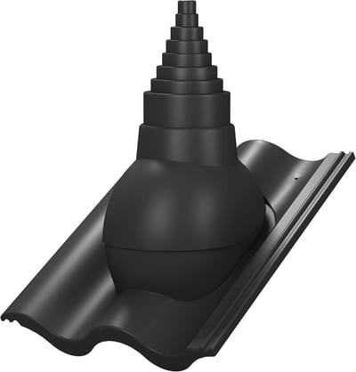 Dakdoorvoer Mast - Antenne doorvoer - Dakinstallaties - Verstelbare hellingshoek - Ø19–90 mm - Zwart