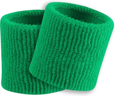 TCK - Polsbanden - Badstof - Diverse Sporten - Volwassenen - Terry - Standard Weight - 8 cm - Paar - Groen - One Size