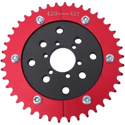 Adaptateur de moyeu de pignon divisé Chaîne 420 Pignon divisé 42 dents et remplacement d'adaptateur pour Predator 212ml 196ml 6.5