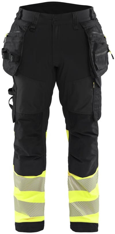 Blaklader 1821-2513 Softshell Werkbroek High Vis - Zwart/High Vis Geel - C146