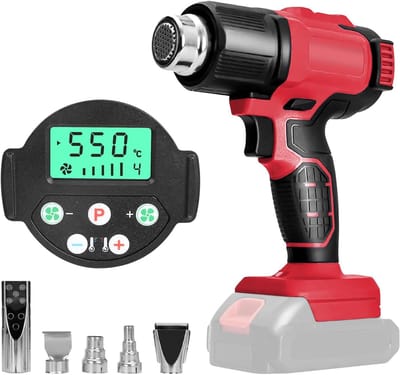Draadloos Warmtepistool - Hittekanon Tool - Ambachten en Krimp - 500 Graden Celsius - Voor 18V Batterij