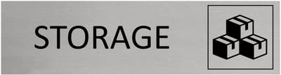 CombiCraft Aluminium deurbordje Storage 165x45mm met tape - per stuk