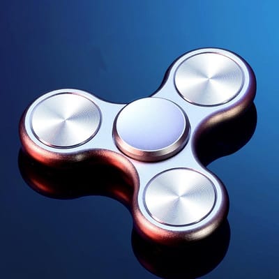 Aluminiumlegering Driebladige Fidget Spinner Metalen Stressverlichter Anti-Angst Hand Speelgoed Draagbaar Duurzaam Volwassen Cadeau Ontspanningstool black