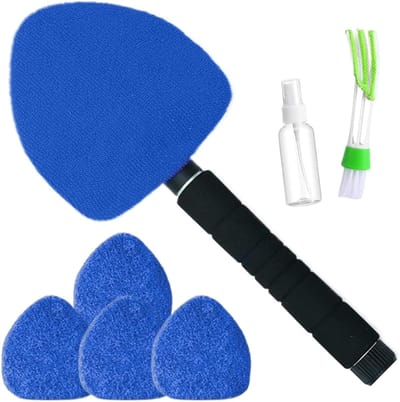 Ruiten Schoonmaak Gereedschap - Vieze Ruiten Doek - Auto Reinigen - Uitschuifbare Steel - 41-57 cm - Blauw