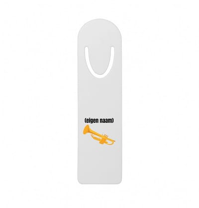 Hacebo® - trompet met eigen naam metalen boekenlegger - Trompet - muziek liefhebbers - iemand die houdt van trompetten - verjaardag - cadeau - kado - geschenk Bladwijzer boekenleggers - 12.7 cm x 3.2cm