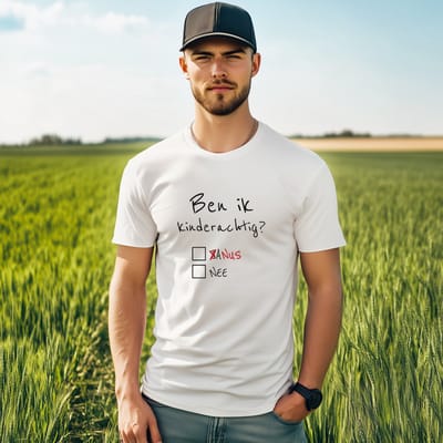 AGRIFANS® Ben ik Kinderachtig? - Heren T-shirt - S