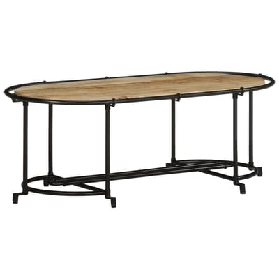 vidaXL - Salontafel - 110x55x40 - cm - massief - ruw - mangohout