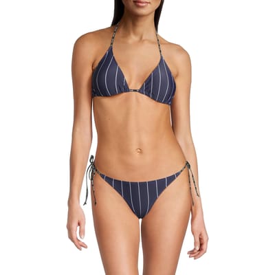 FILA Smila Striped Triangle Bikini Black Iris/bright White Stripe Taglia: XS | Bikini Outlet | Donna | Nero