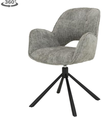 Tower Living - Isola draaibare armstoel - zilver