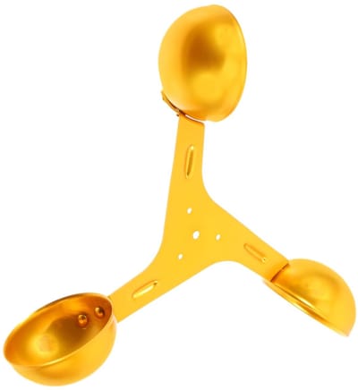 Windmeter Sensor - Windkrachtmeter Windmeter - Weer Meten - Drie Cup Ontwerp - 18cm Doorsnede - Geel