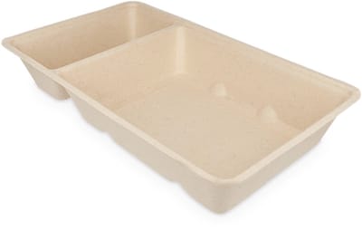 Snackbakje | A20 | Bagasse | PFAS-vrij | (A14+saus) | 500 stuks