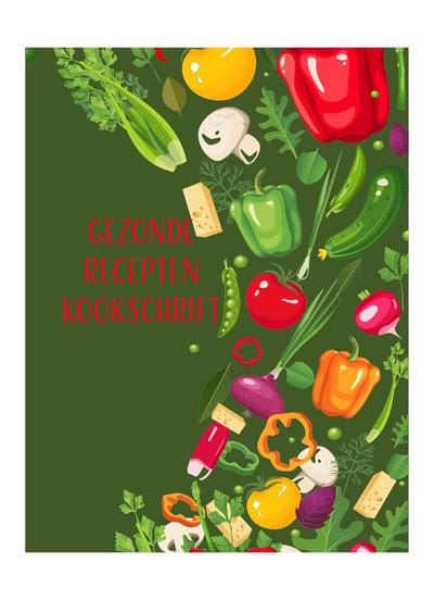 HappyBook - Kookschrift - Receptenboek - Recepten opschrijven - Groen - Softcover - Elastiek - Cadeau - Schrijven - Kook Herinneringen - Familie Recepten - Samen Koken - Kookboek met eigen recepten - Samen eten - Gerechten bewaren - Bewaar Recepten