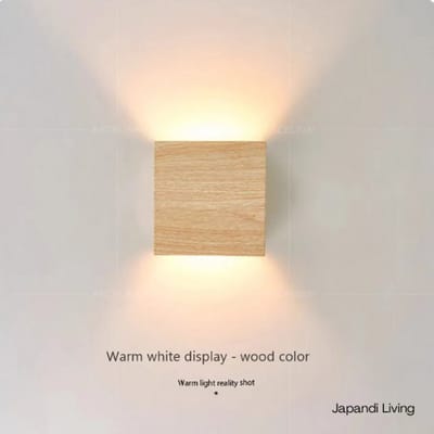 Japandi Living wandlamp - Eiken lamp - Nordisch - Wabi Sabi - Scandinavisch - Minimalistisch - Up down - Led - Binnen - Wandlampen - 12x5cm