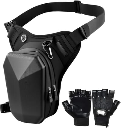 Dailygoods - Motorbeentas, motorbeentas voor dames en heren, EVA, waterdicht, beenzak voor motorfiets, sporttas voor hardlopen, fietsen, motorrijden, kamperen, vissen