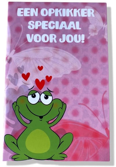 Een Opkikker Speciaal Voor Jou! - Beterschap wenskaart - 12x17cm - Gevouwen kaart inclusief envelop - Beterschapskaart