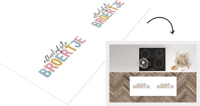 Keukenloper - Loper keuken - Quotes - Allerliefste broertje - Spreuken - Broertje - 120x50 cm - Keukenloper vinyl