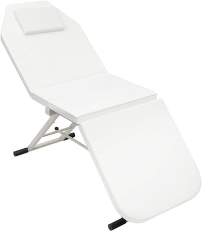 Vouwbare Massagestoel met 3 Zones en Kussen - Luxe Schoonheidstafel voor Thuisgebruik, PVC, 71 Inch, Comfortabele Ontspanning