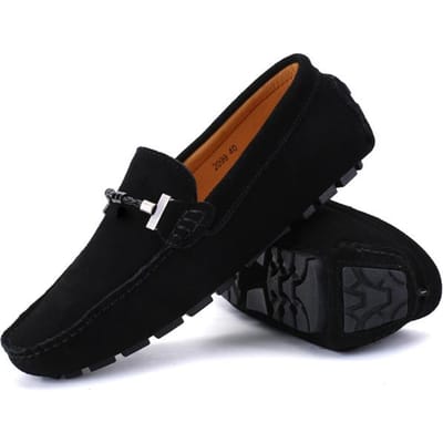 Wijnrode Loafers Hoge Kwaliteit Heren Casual Platte Lichte Mode Trend Mocassins Instappers Rijschoenen Echt Leer Grote Maat 38 -49 44 zwart