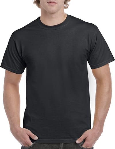 T-shirt met ronde hals 'Heavy Cotton' merk Gildan Zwart - S