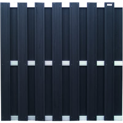 Intergard Tuinscherm schutting composiet antraciet alu 180x180cm