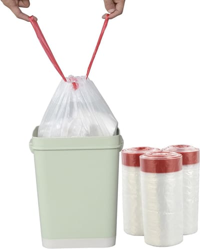 Duidelijke Vuilniszakken - Prullenbakzakken Transparant - Huishoudelijk Afval - Op Zwaar Werk Berekend - 4 Gallon 120 Stuks - Transparant