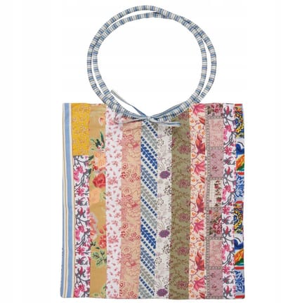Unieke Patchwork Boodschappentas met Stevige Handvatten