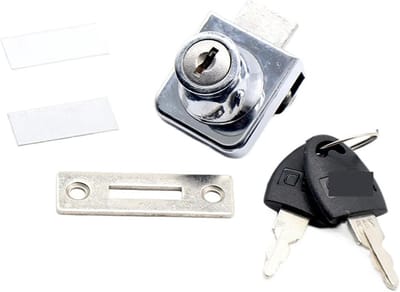 Glazen Deurslot - Vitrine Slot Kastslot - Toegangscontrole - Roestvrij Staal - 5-12 mm Glasdikte - Wit-Chroom