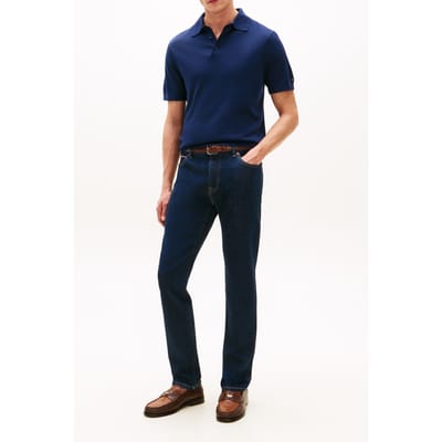 Tommy Hilfiger Dc Cotton Lyocell Polo Navy Iris Taglia: S | Polo Outlet | Uomo | Viola