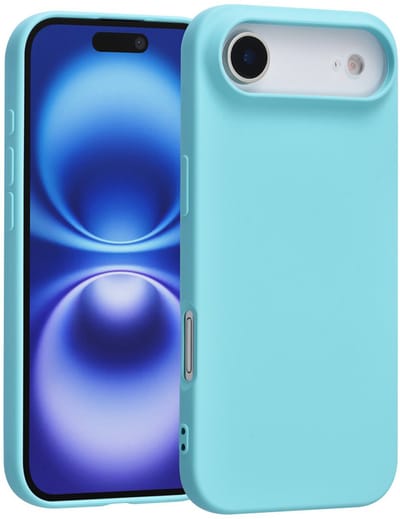 Shockproof Backcover - Liquid Silicone Soft Hoesje - Geschikt voor: iPhone Air - Koraalblauw