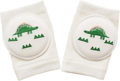 Baby Kniebeschermers - Peuter Elleboog - Beschermend Kruipen - Ventilatie Mesh - 6M-3Y - Groene Dinosaurus