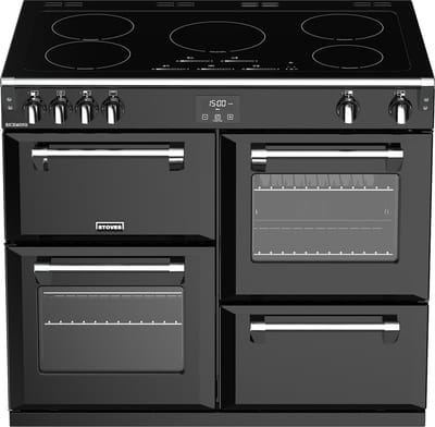 Stoves Richmond S1000 Ei Range-fornuis Inductiekookplaat zones Zwart, Roestvrijstaal A