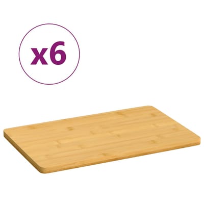 vidaXL - Ontbijtborden - 6 - st - 22x14x0,8 - cm - bamboe
