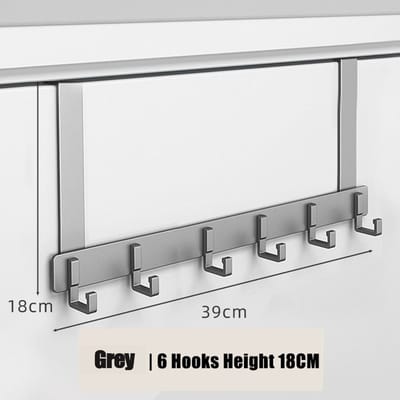 Over-de-deur Haken 6 Haken Kleding Jas Hoed Handdoek Hanger Thuisgebruik Badkamer Organizer Rek Keuken Accessoires Houder