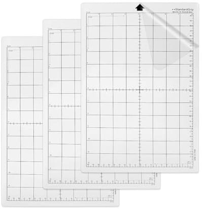 Dailygoods - Snijmat voor silhouet portret, 3 stuks standaardgrip, zelfherstellende snijmat, antislip snijmat met meetrooster voor handwerk, naaien, scrapbooking, 22,3 x 33,5 cm