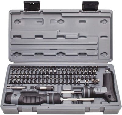 91-delige Multi-Bit Set met Ratel en T-Grip Schroevendraaier Bits
