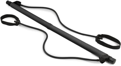 Hop-Sport Pilates Bar Set – Draagbare Pilates Oefenstok met Weerstandsbanden en Expanders voor Full-Body Workout, Krachttraining, Yoga, Stretching en Revalidatie Thuis (zwart)