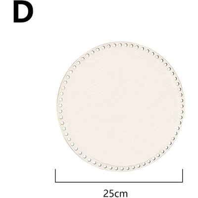 1PC handgeweven blanco ronde gehaakte mandbasis houten onvoltooide doe-het-zelf gesneden ambachten mandbodem 25cm