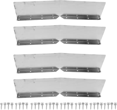 Regenpijp Beschermers - Goot Spatschermen - Dakgoot Onderhoud - 4 Stuks Set - Aluminium