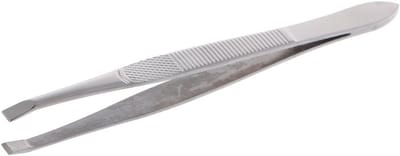 Wenkbrauw Pincet - Gezichtshaar Verwijderaar - Precisie Ontharen - Ergonomisch Anti-slip Handvat - 9 cm Lengte - Zilverkleurig