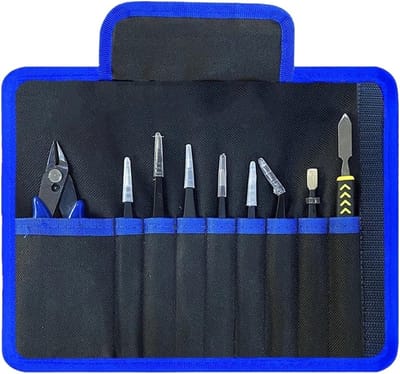 Pincet Tang Set - Precisie Gereedschap - Elektronica Reparatie - 9 Delige Set - 50 Gram - One Color